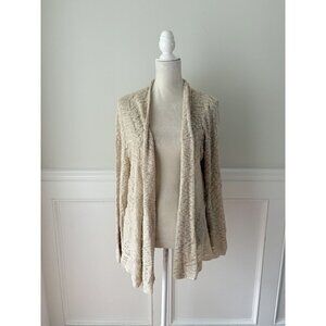 United States Sweaters Tan Pointelle Open Cardigan XL